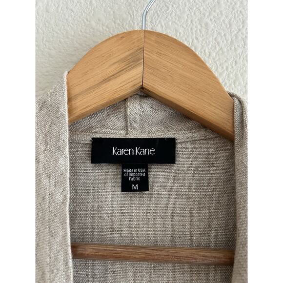 Karen Kane Ivory‎ Cardigan Jacket Size medium relaxed Minimalist with pockets - Picture 2 of 8